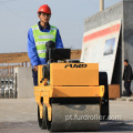 Rolo vibratório de mão de tambor duplo para obras